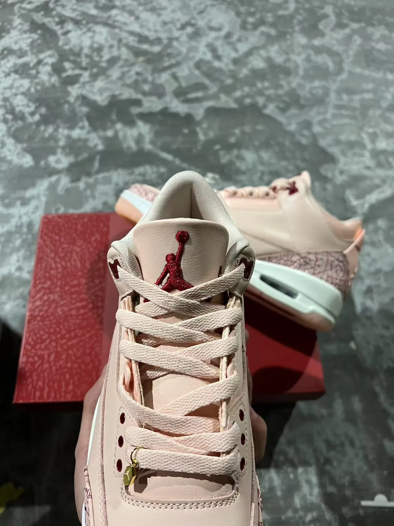 Air Jordan 3 Dusty Pink Elephant Print Basketball Shoes 3
