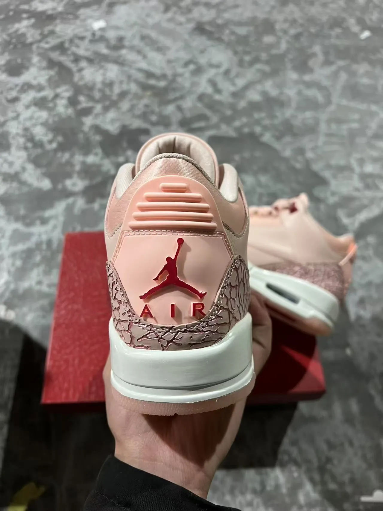 Air Jordan 3 Dusty Pink Elephant Print Basketball Shoes 5