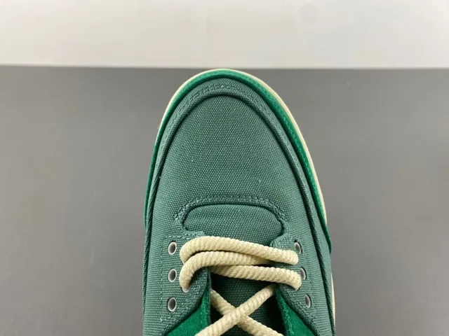 Air Jordan 3 Tênis de Basquete Verde de Camurça e Lona de Cano Alto 4