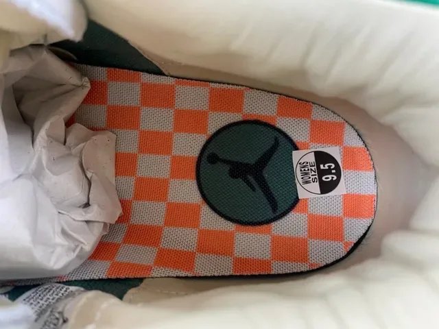 Air Jordan 3 Tênis de Basquete Verde de Camurça e Lona de Cano Alto 7