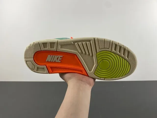 Air Jordan 3 Tênis de Basquete Verde de Camurça e Lona de Cano Alto 9