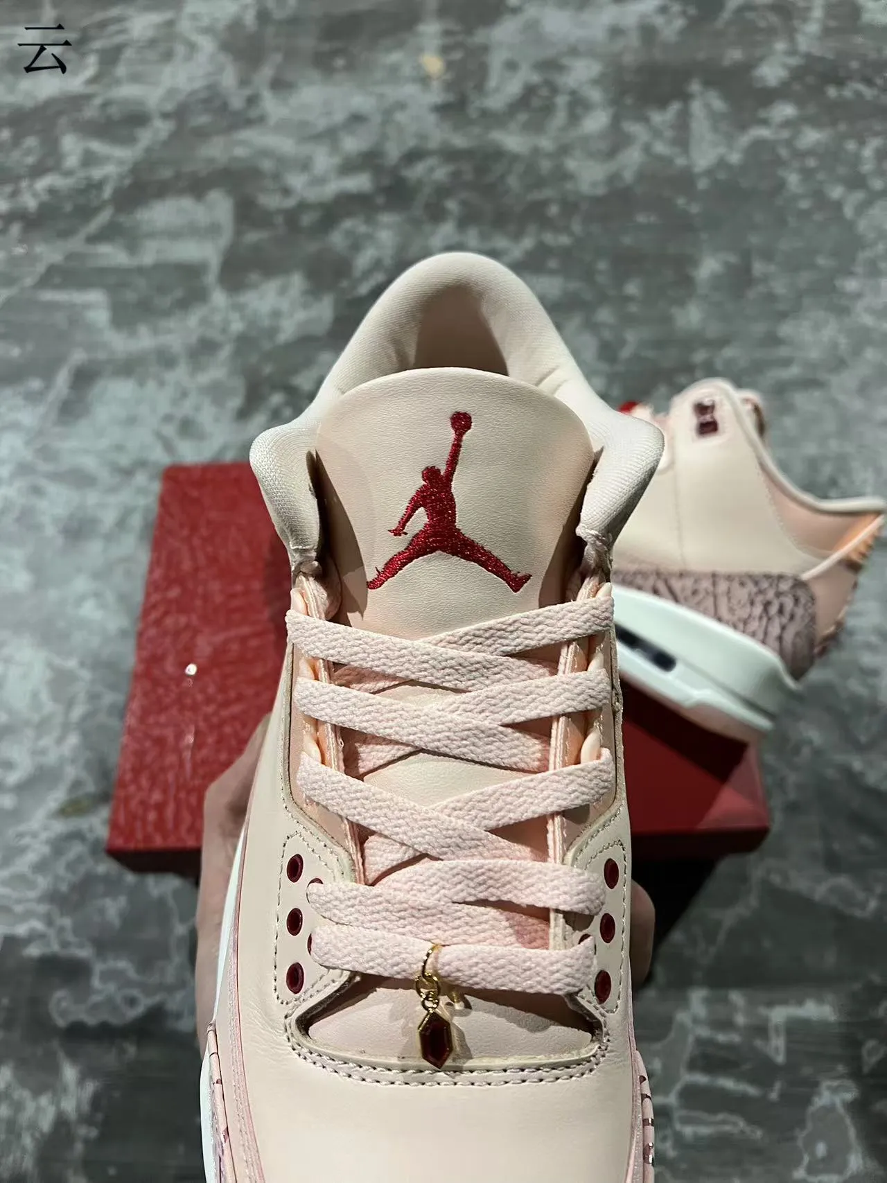 Air Jordan 3 Pale Pink Elephant Print Basketball Shoes 4