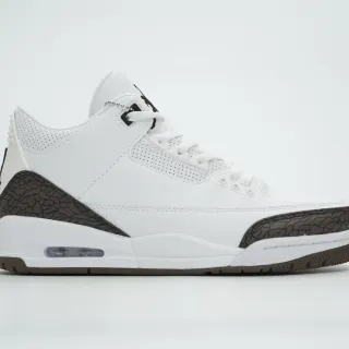 Air Jordan 3 Zapatos de baloncesto blanco marrón con estampado de elefante