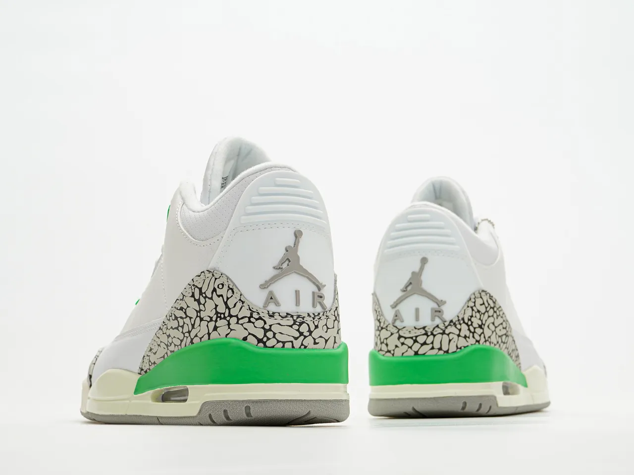 Air Jordan 3 White Cement Green Basketball Shoes 7
