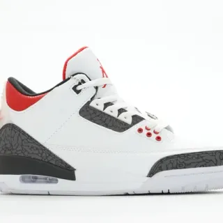 Air Jordan 3 White Cement Red Basketball Shoes