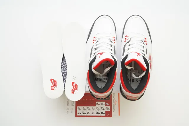 Air Jordan 3 White Cement Red Basketball Shoes 2
