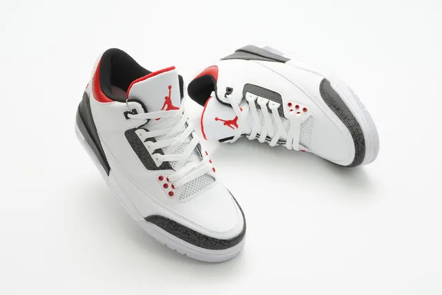 Air Jordan 3 White Cement Red Basketball Shoes 6