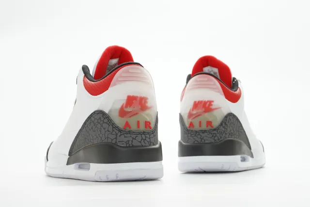 Air Jordan 3 White Cement Red Basketball Shoes 7