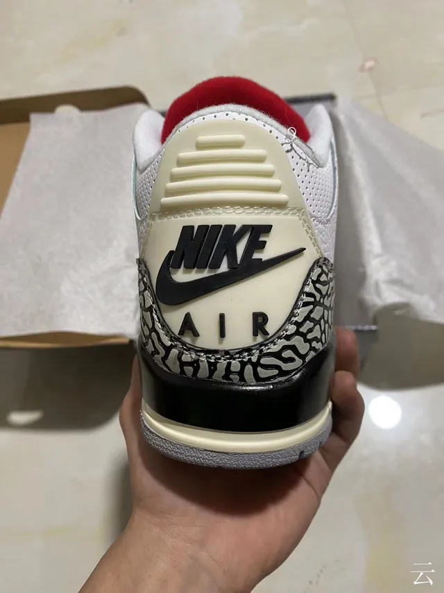 Chaussures de basketball Air Jordan 3 à motif éléphant blanc 6