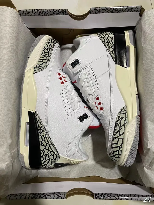Chaussures de basketball Air Jordan 3 à motif éléphant blanc 7