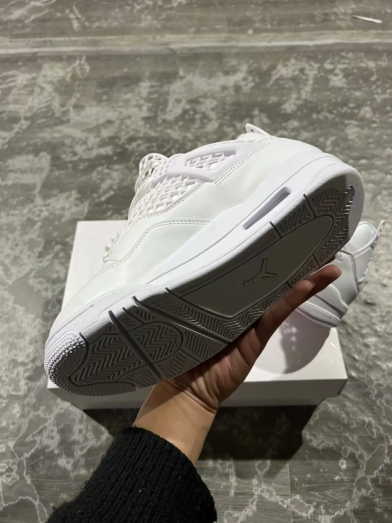 Air Jordan 4 Zapatos de Baloncesto Todo Blanco 6
