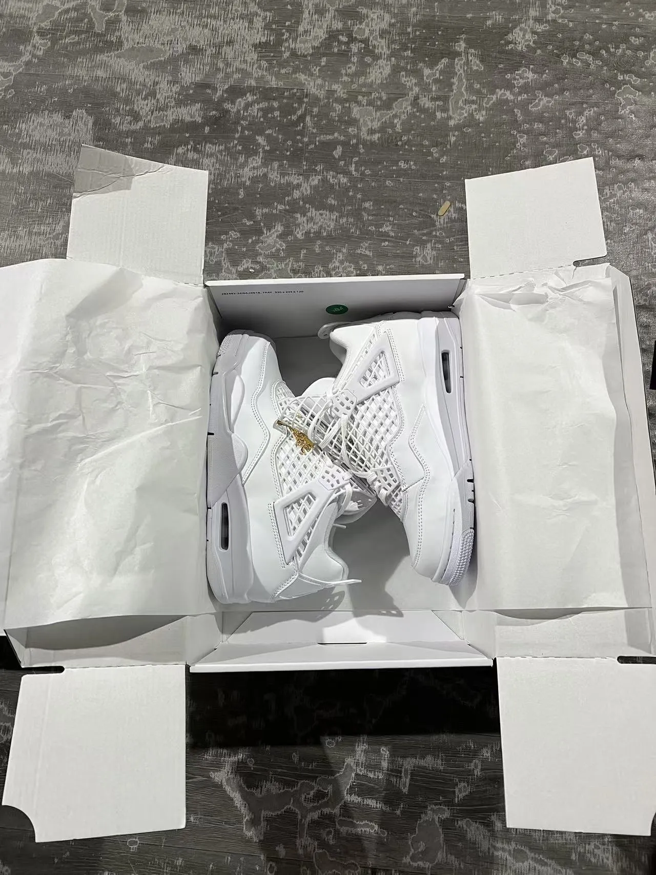 Air Jordan 4 Zapatos de Baloncesto Todo Blanco 10
