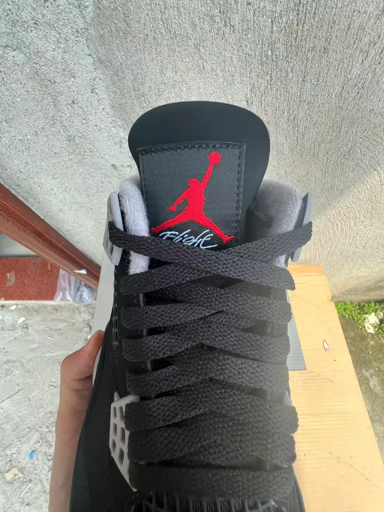 Air Jordan 4 Black Red White Basketball Shoes 4