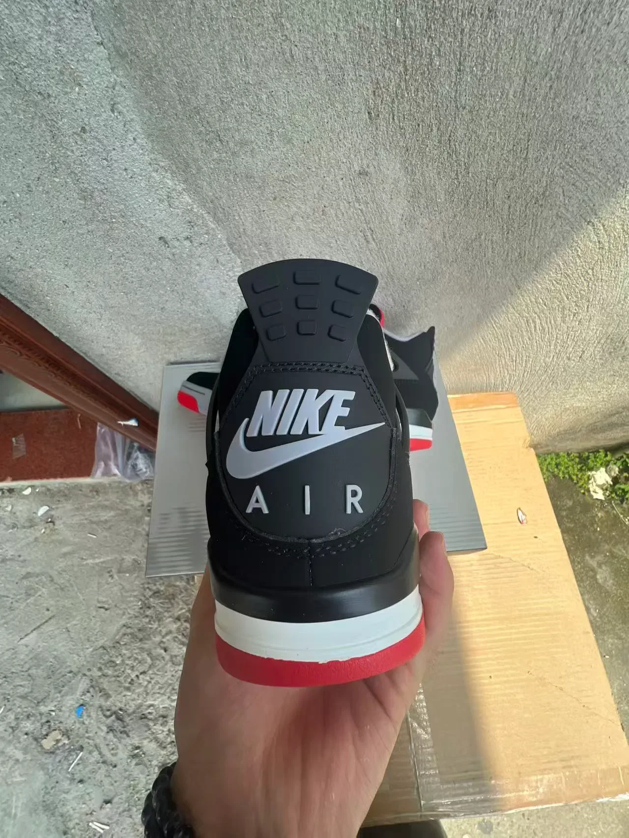 Air Jordan 4 Black Red White Basketball Shoes 8