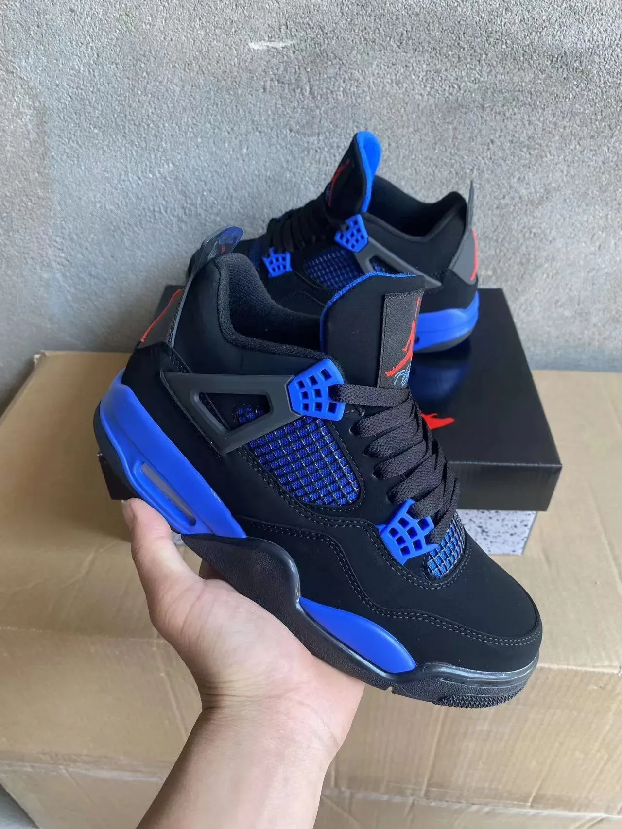 Air Jordan 4 Black Royal Blue Chaussures de Basketball 2