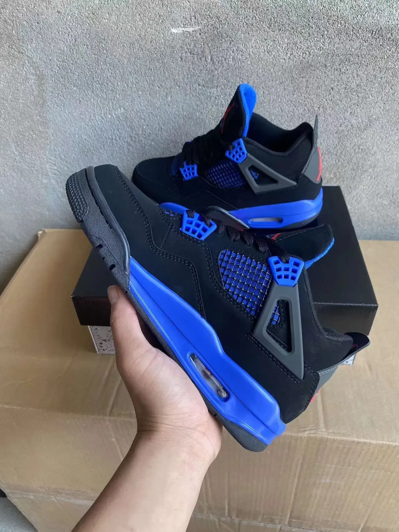 Air Jordan 4 Black Royal Blue Chaussures de Basketball 4