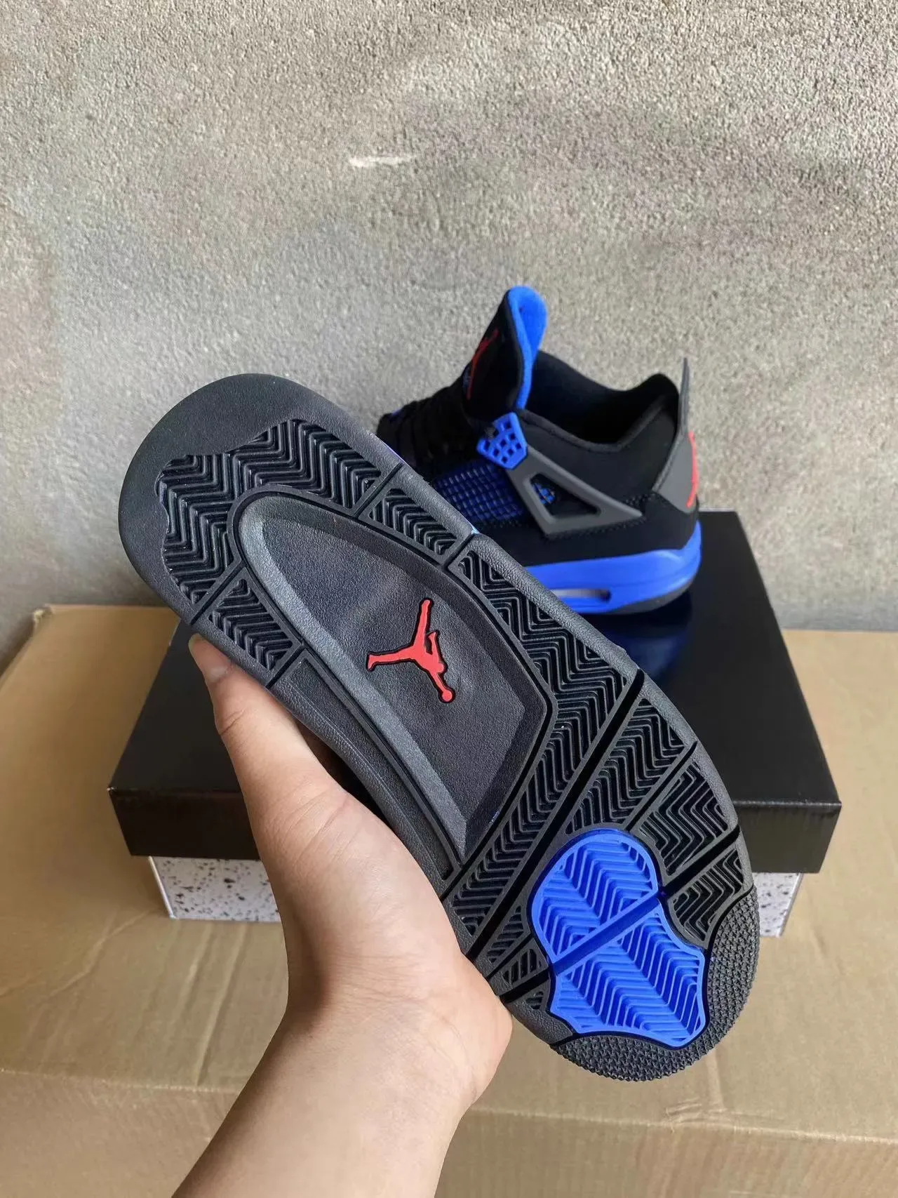 Air Jordan 4 Black Royal Blue Chaussures de Basketball 5