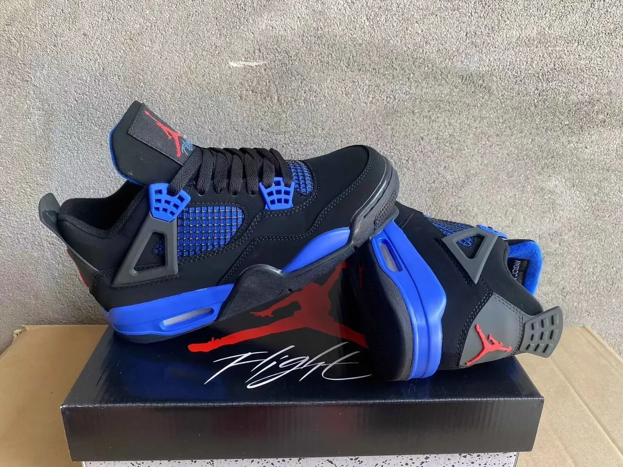 Air Jordan 4 Black Royal Blue Chaussures de Basketball 8