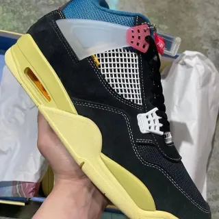 Air Jordan 4 黑黄蓝篮球鞋