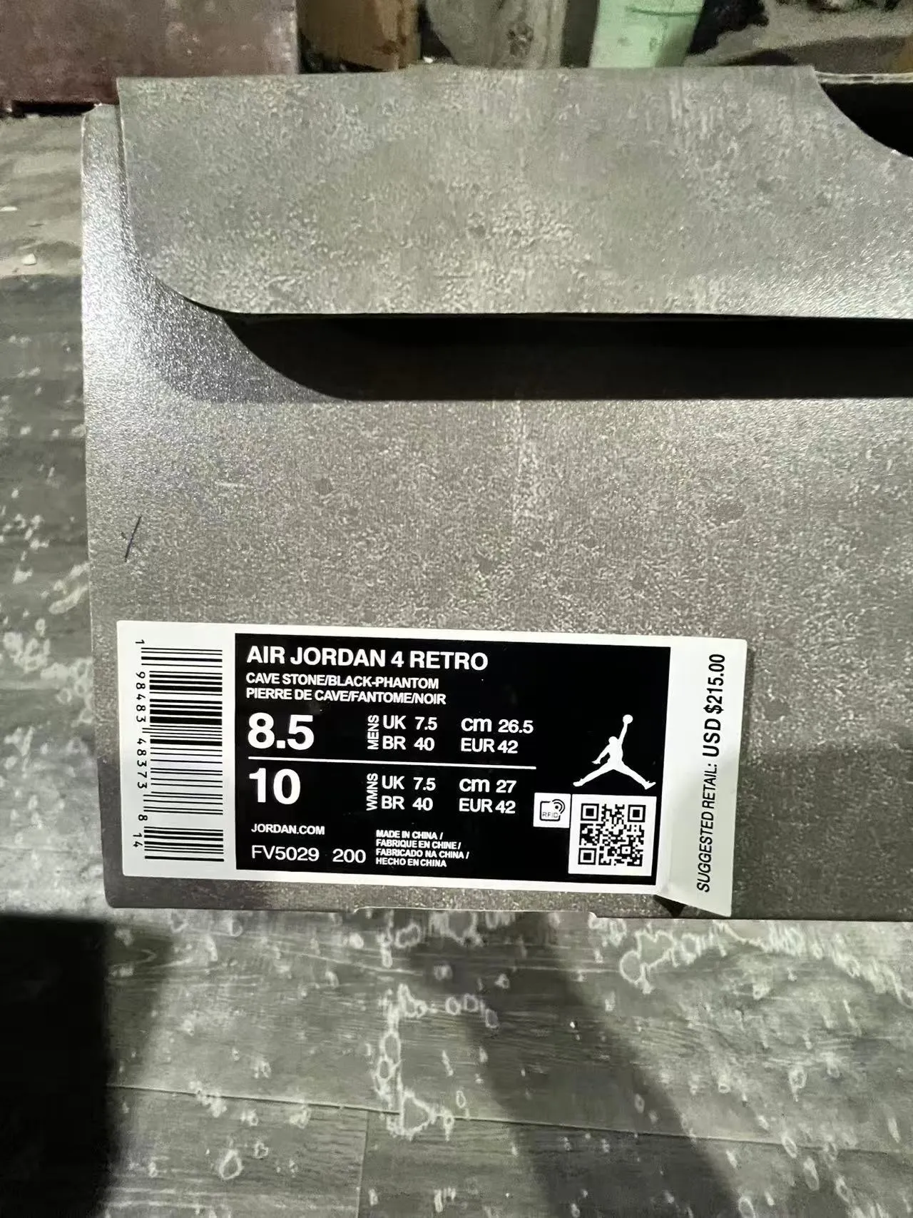 Air Jordan 4 Gray Suede Mesh High-Top Basketball Shoes 4