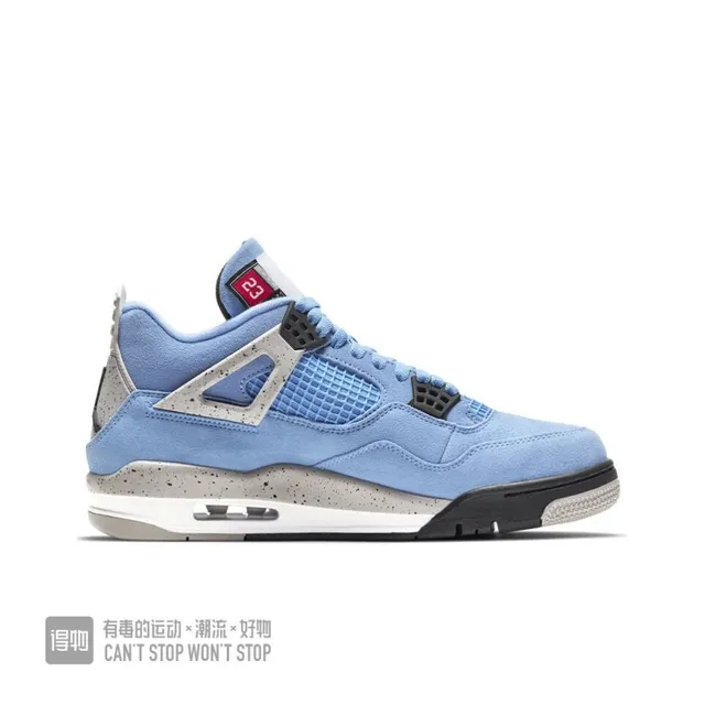 Air Jordan 4 Light Blue Cement Basketball Shoes 6