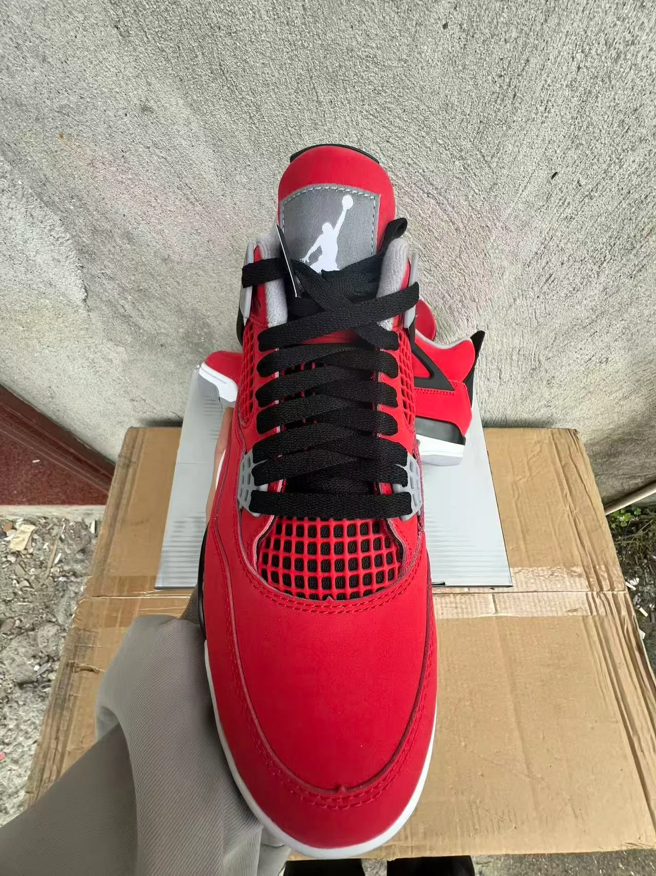 Chaussures de basketball Air Jordan 4 rouge noir blanc 3