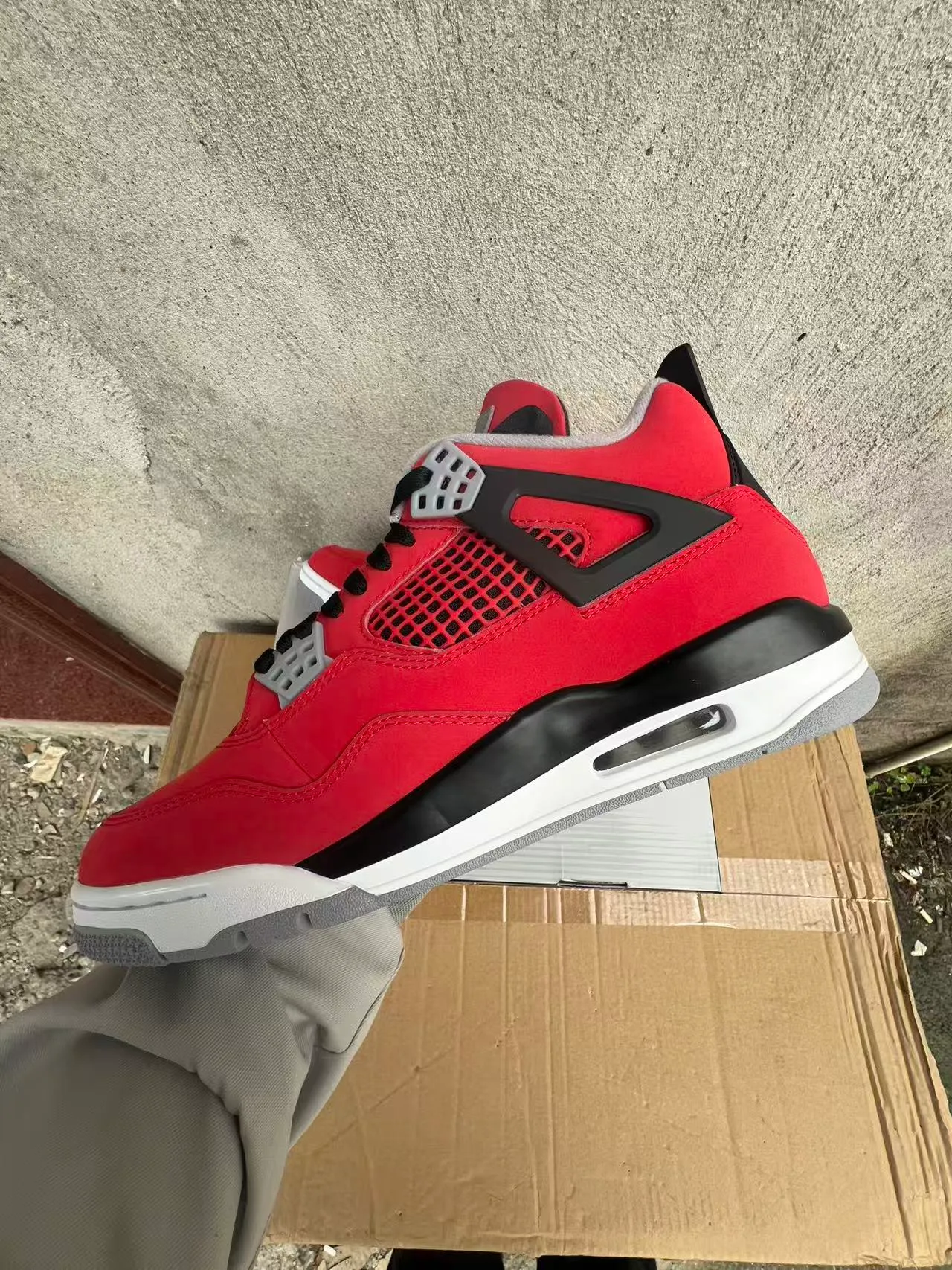 Chaussures de basketball Air Jordan 4 rouge noir blanc 4