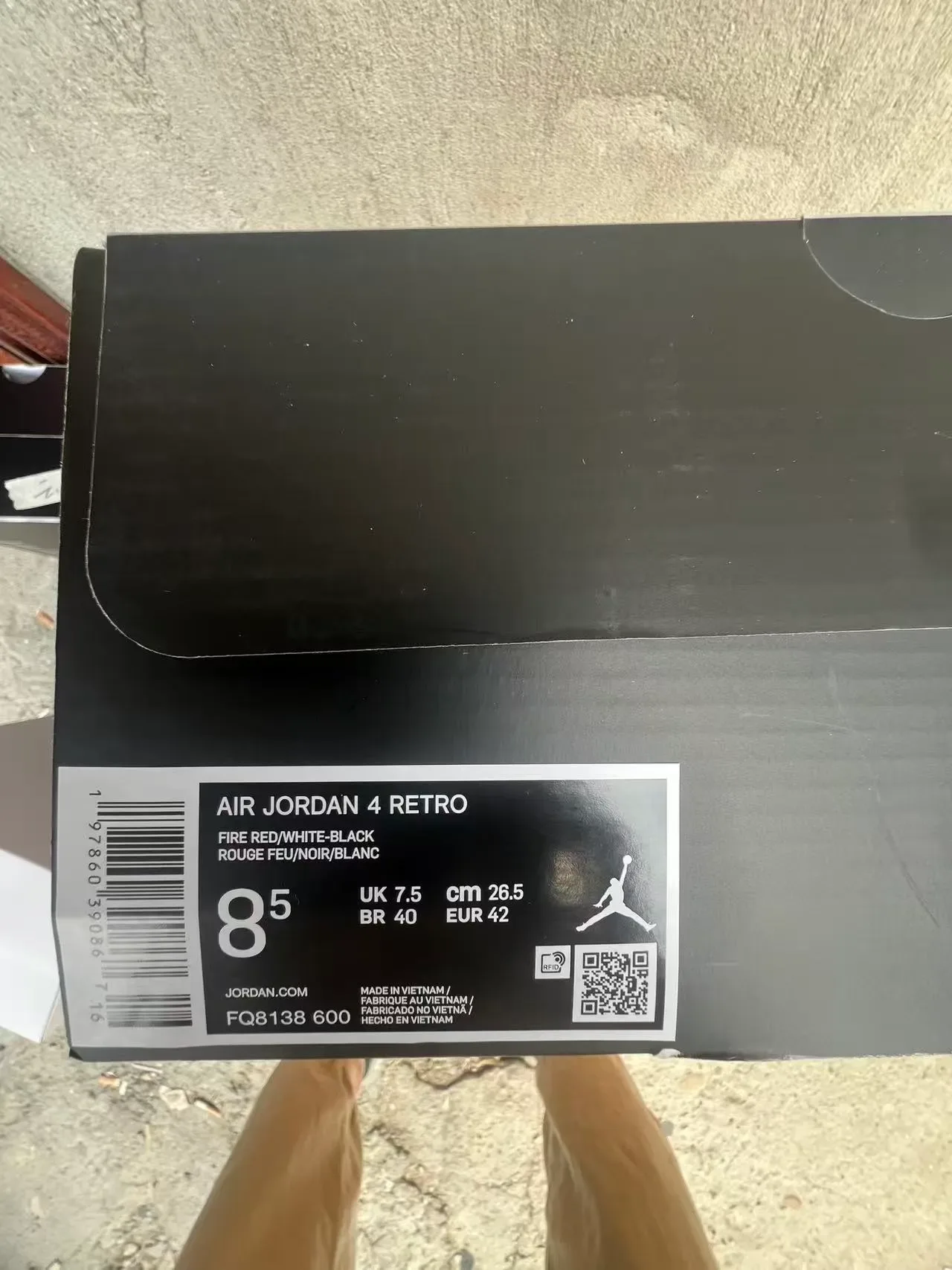 Air Jordan 4 Rouge Noir Blanc Chaussures de Basketball 8