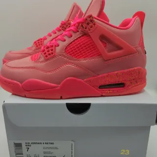 Air Jordan 4 Retro Hot Punch Black Volt Zapatos de baloncesto