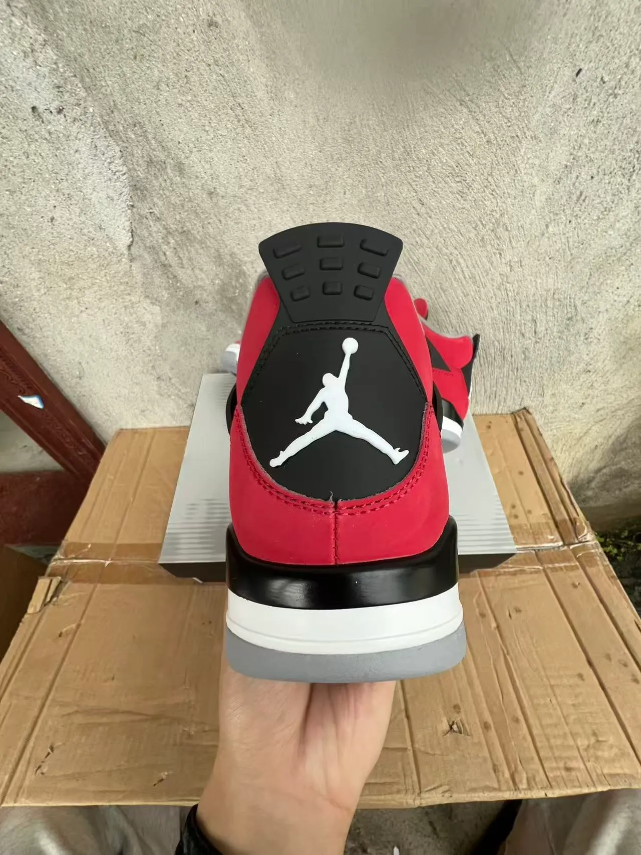Air Jordan 4 Retro Red Black White Basketball Shoes 8