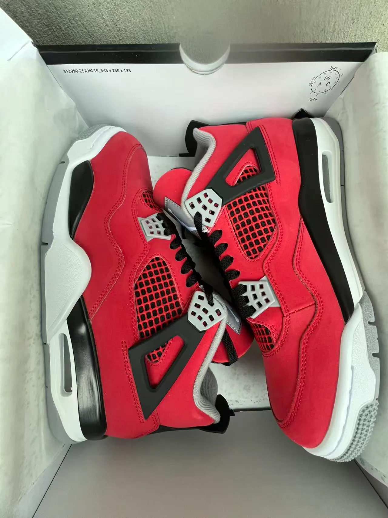 Air Jordan 4 Retro Red Black White Basketball Shoes 9