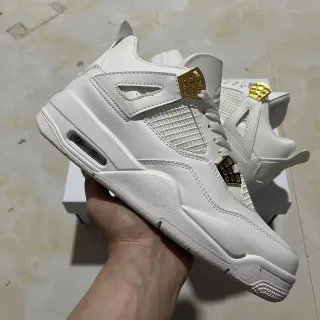 Air Jordan 4 White Gold Basketball Shoes