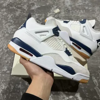Air Jordan 4 White Navy Gum Zapatos de baloncesto