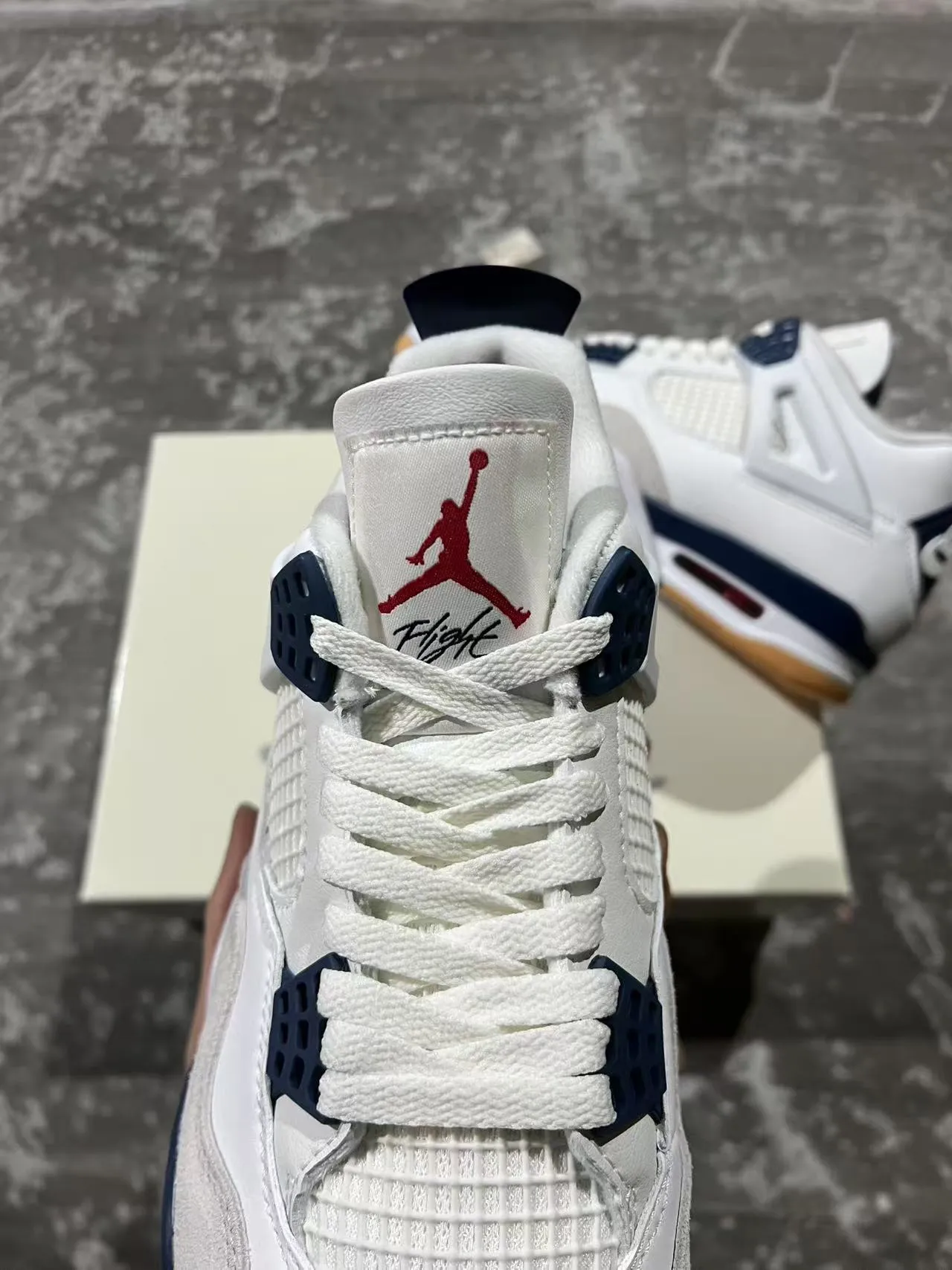 Air Jordan 4 White Navy Gum Basketball Shoes 4