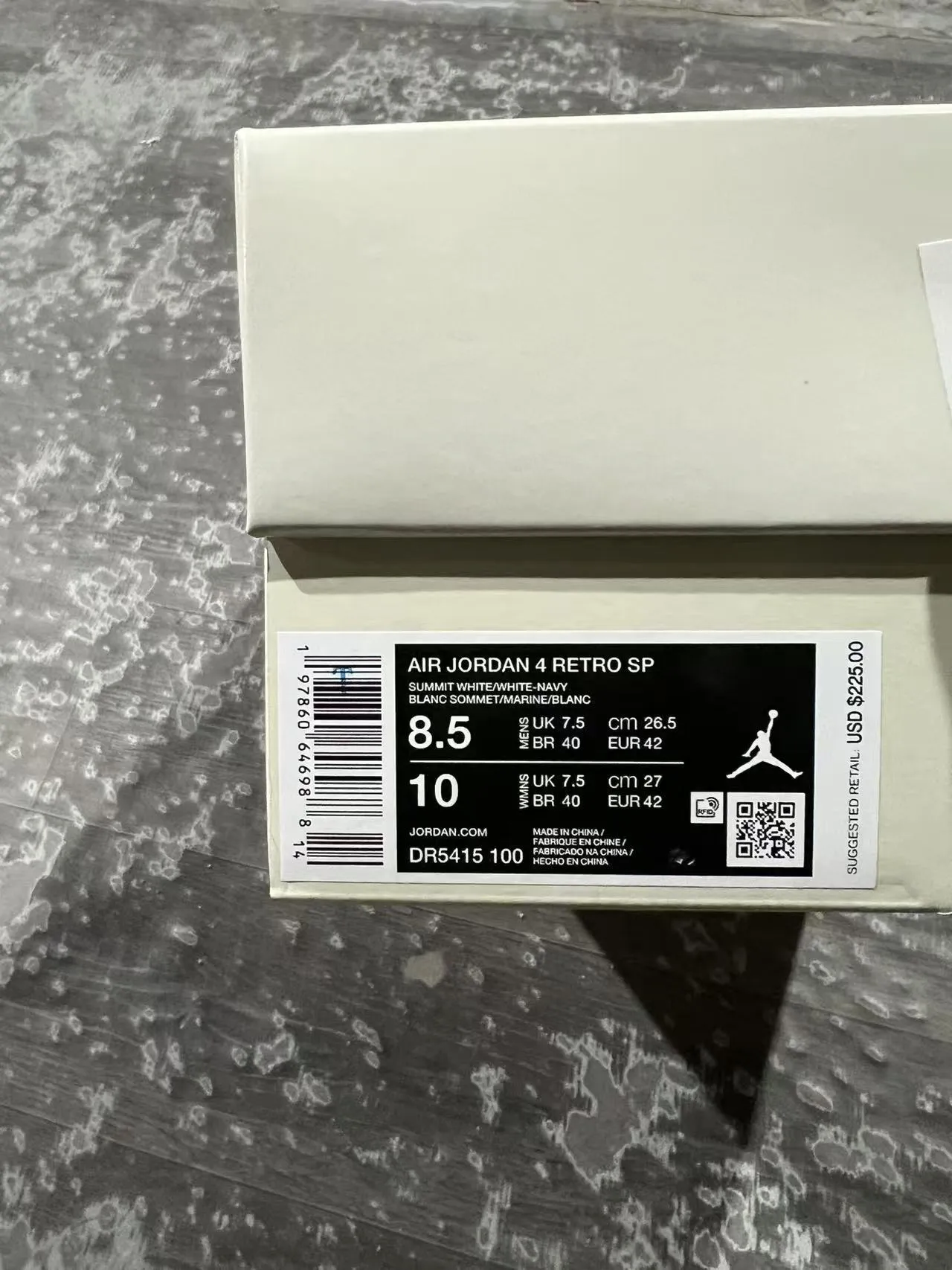 Air Jordan 4 White Navy Gum Basketball Shoes 10