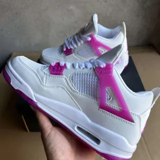 Air Jordan 4 White Pink Translucent Wing Lifestyle Sneakers