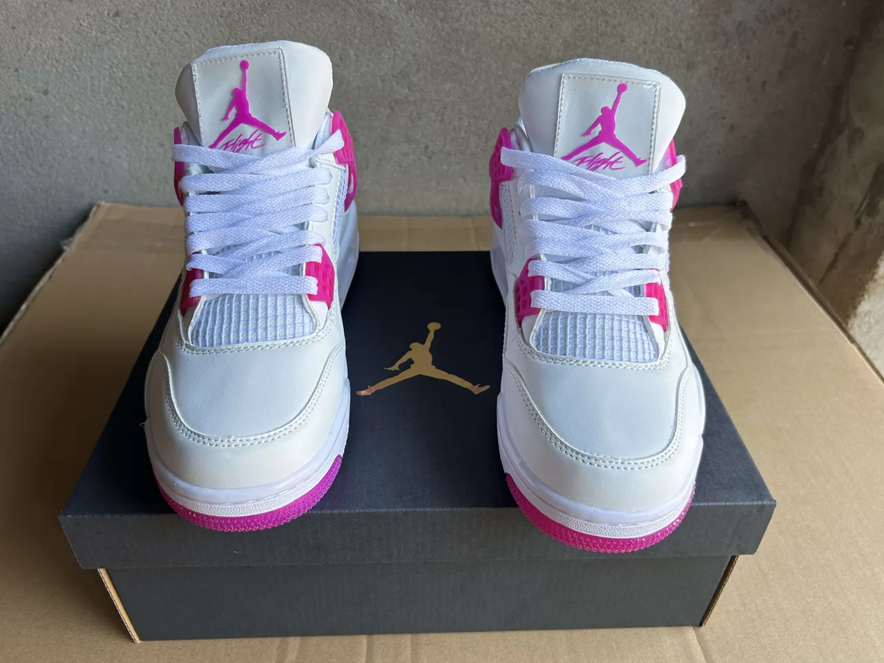Air Jordan 4 White Pink Translucent Wing Lifestyle Sneakers 3