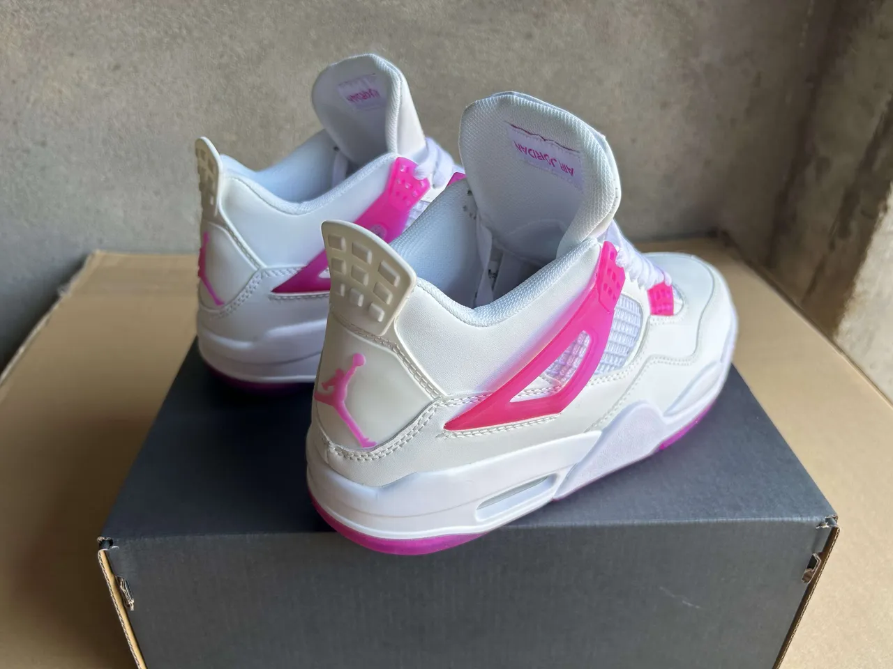 Air Jordan 4 White Pink Translucent Wing Lifestyle Sneakers 5