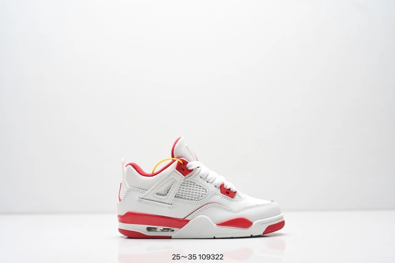Air Jordan 4 White Red Basketball Shoes 3