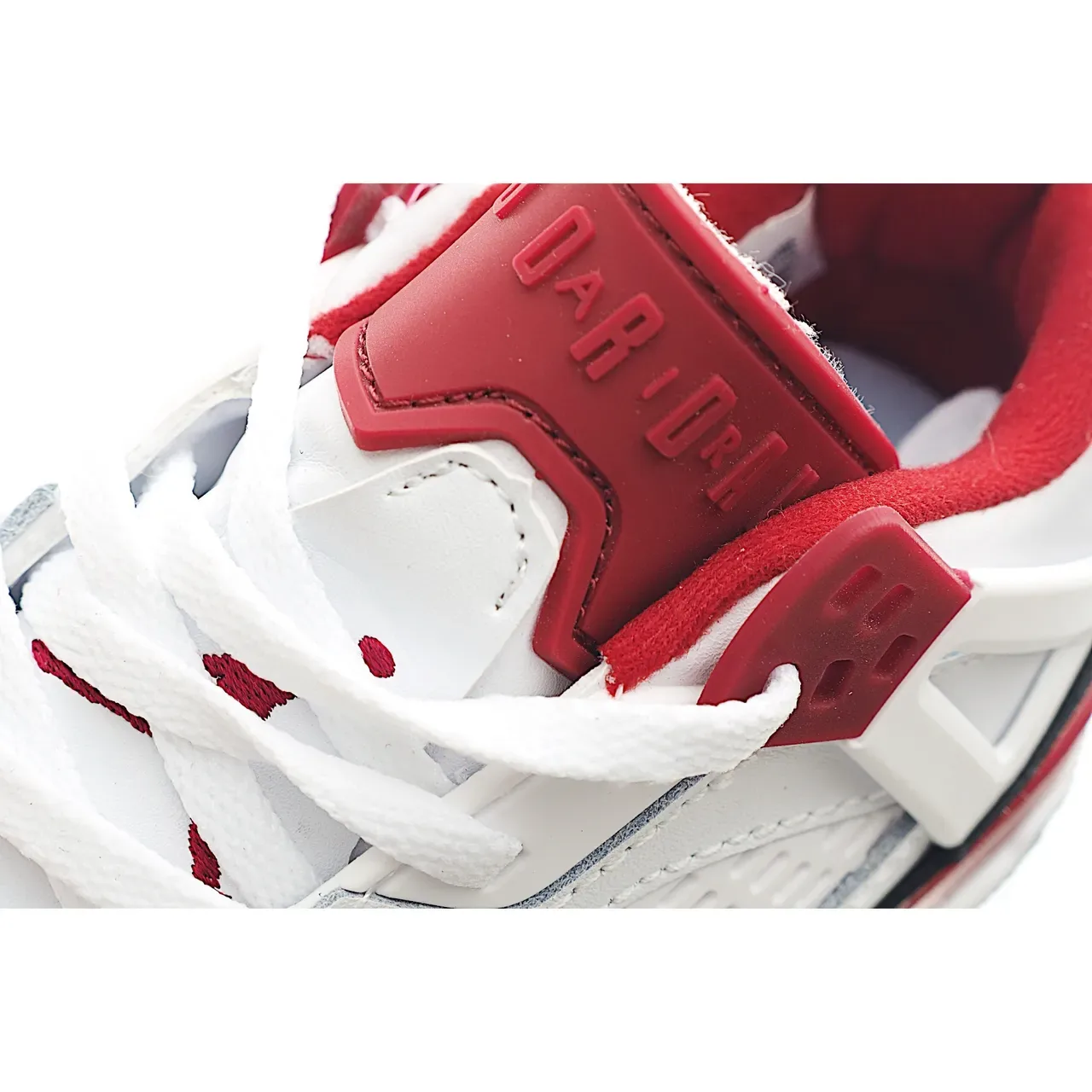Air Jordan 4 White Red Elephant Lifestyle Sneakers 17