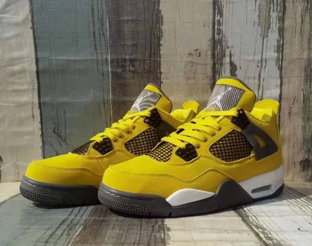 Chaussures de basketball Air Jordan 4 jaunes 5