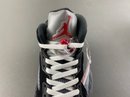 Air Jordan 5 Black Gray Mesh High-Top Basketball Shoes 6