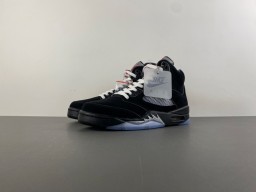 Air Jordan 5 Black Gray Mesh High-Top Basketball Shoes 10