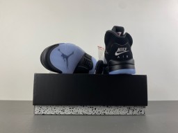Air Jordan 5 Black Gray Mesh High-Top Basketball Shoes 17