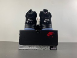 Air Jordan 5 Black Gray Mesh High-Top Basketball Shoes 18