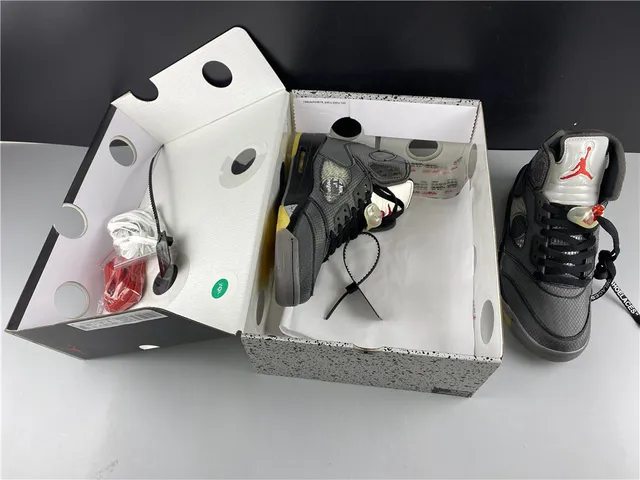 Air Jordan 5 Gray and Yellow Basketball Shoes 16