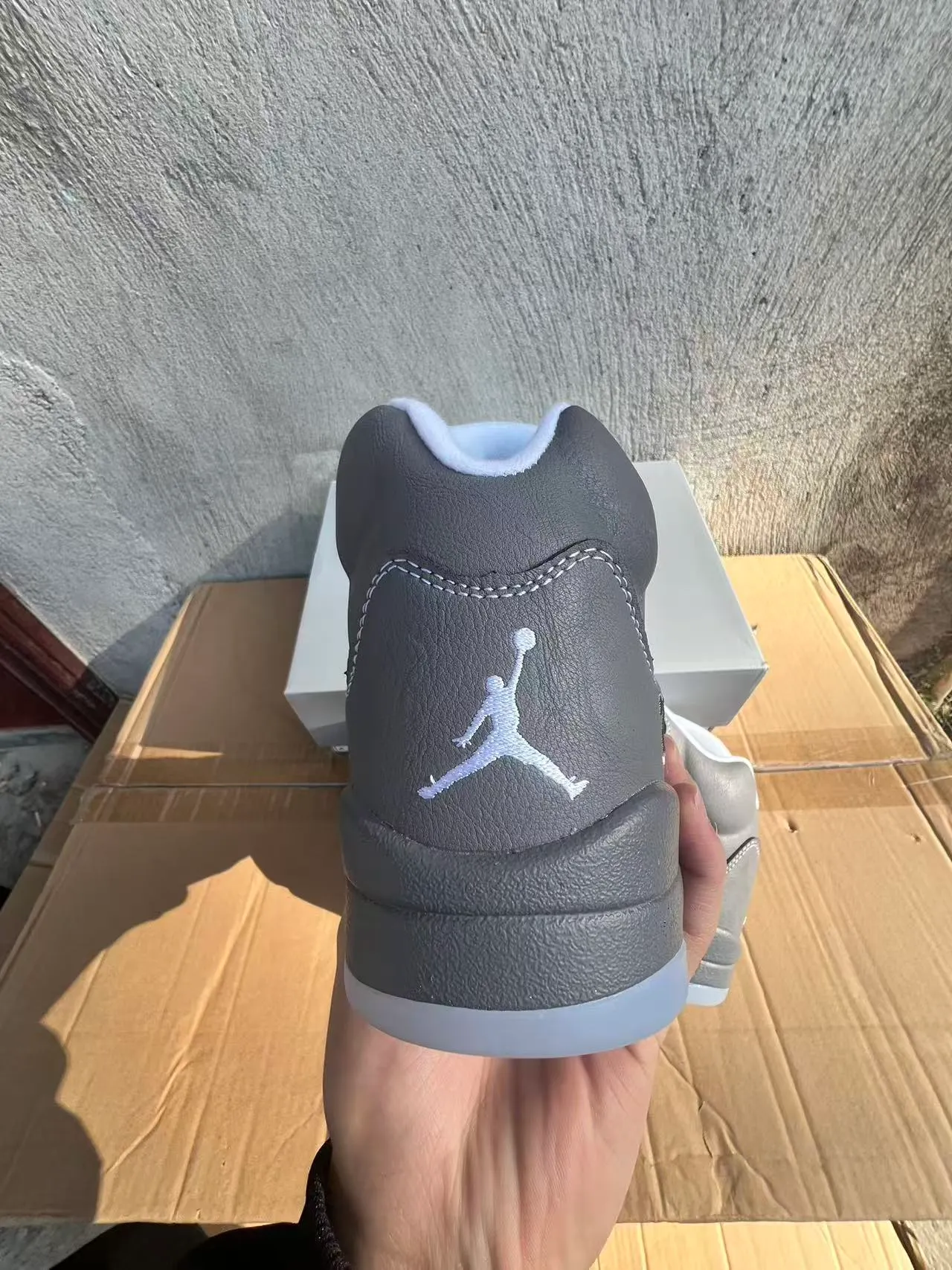 Air Jordan 5 Gray Monochrome Basketball Shoes 8