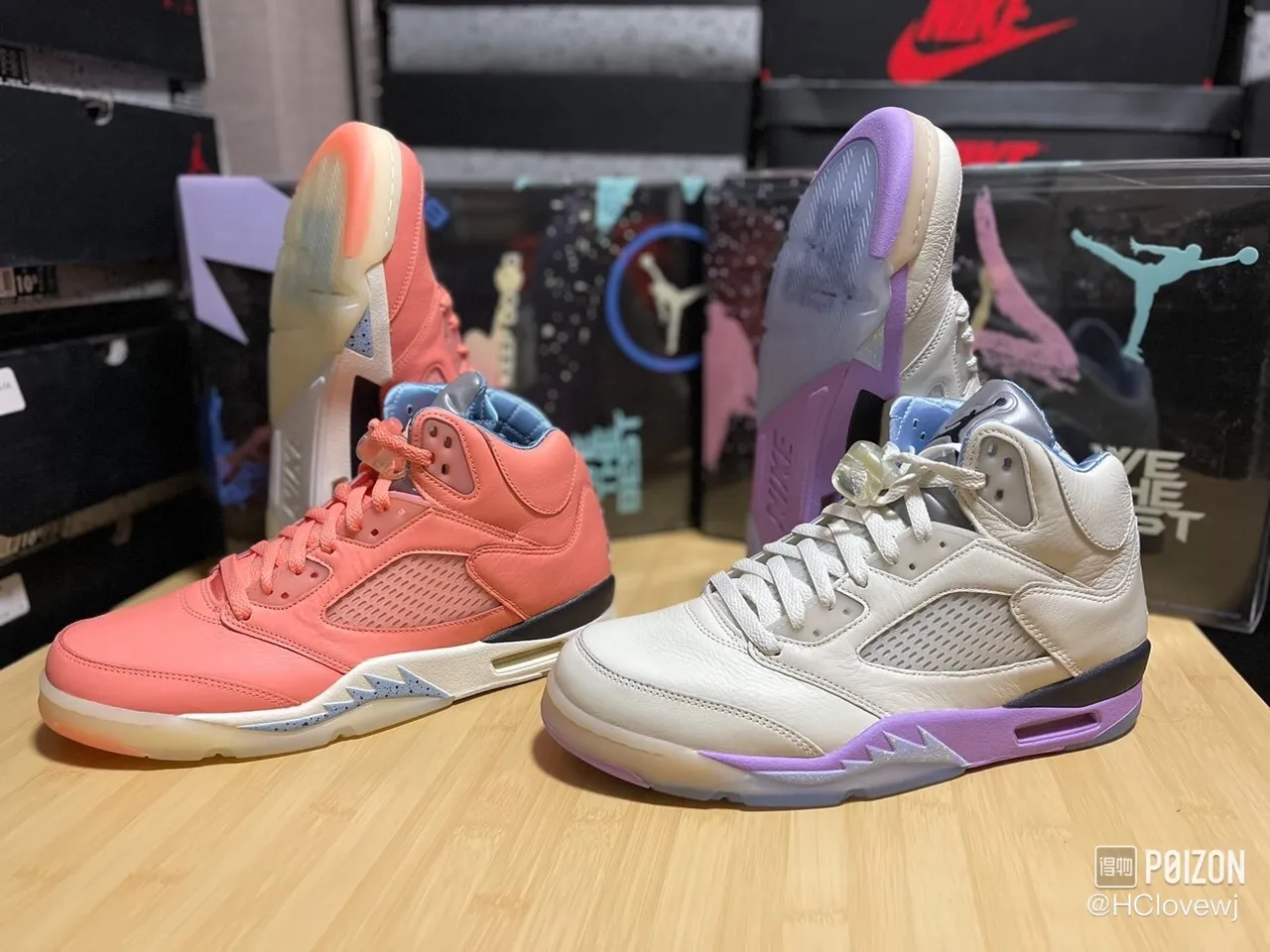 Air Jordan 5 Off-White Purple Black Basketball Shoes 4