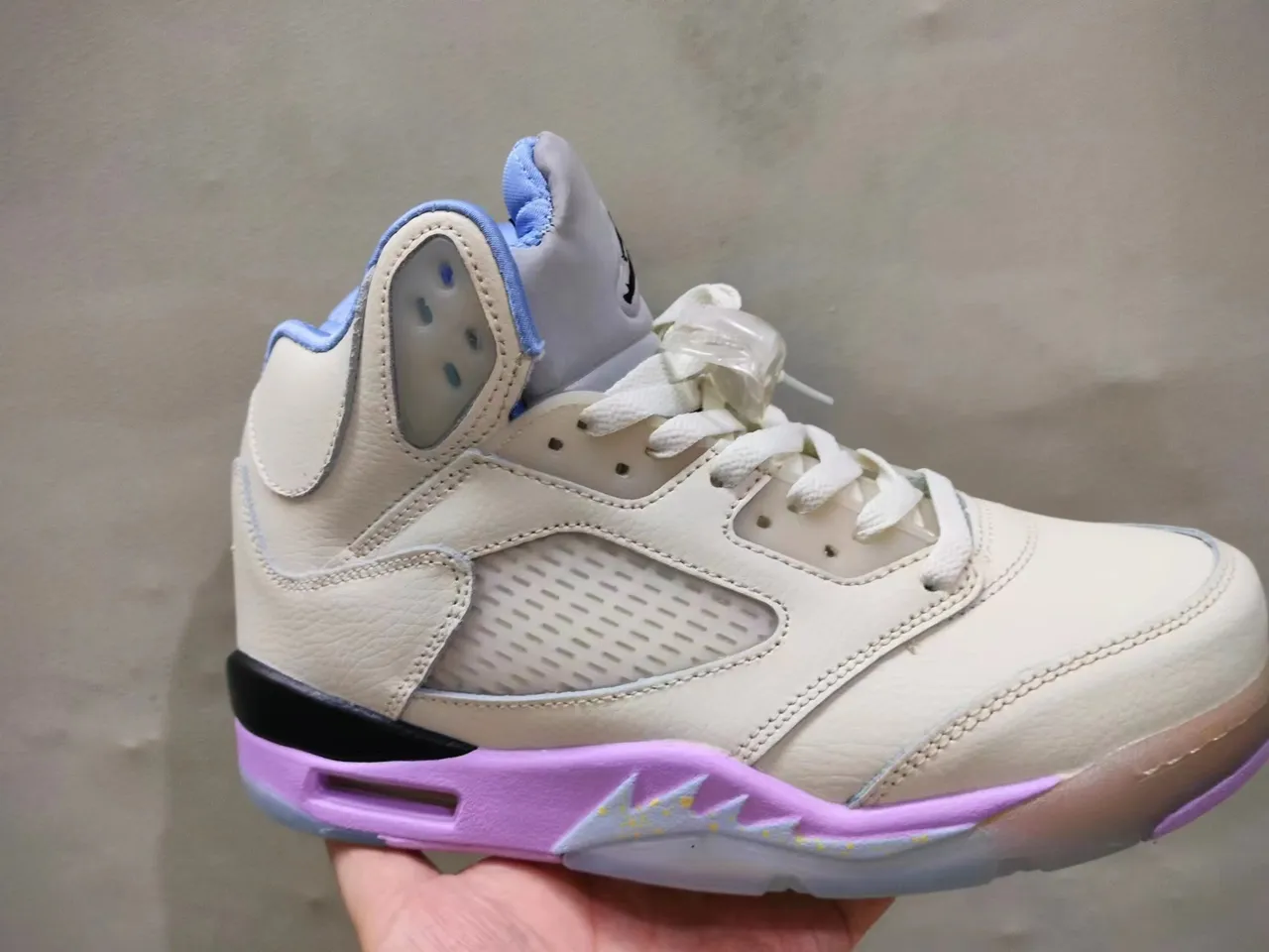 Air Jordan 5 Off-White Purple Black Basketball Shoes 15