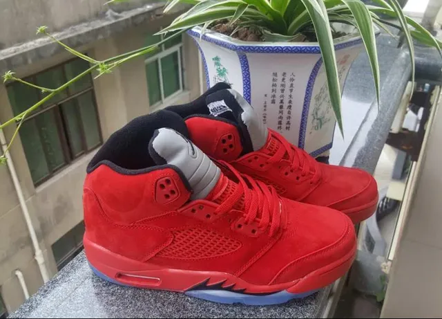Air Jordan 5 Royal Blue Suede High-Top Basketball Shoes 5